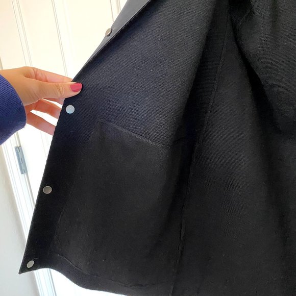 NWOT Calibrate Black Button Front Bomber Jacket (Size M) - Picture 6 of 7